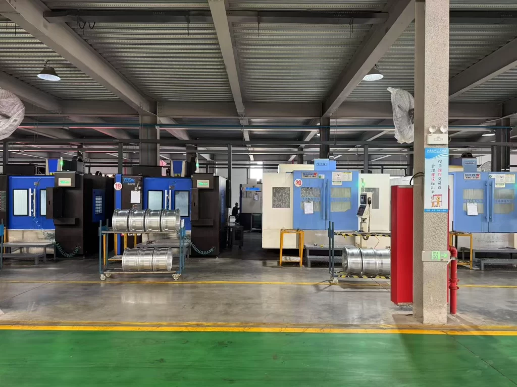 forged wheel production workshop supporting dealer orders
