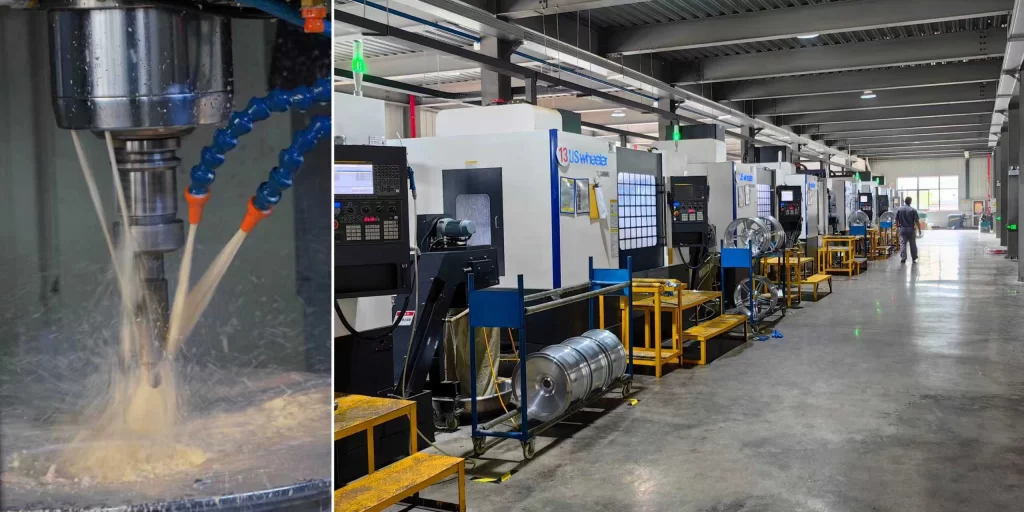 CNC machining process for one off forged wheel builds