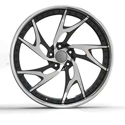 Front view of Cutlass turbine forged wheel