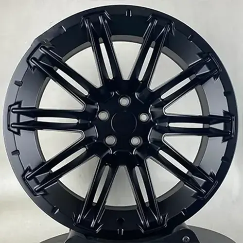 Front workshop view of Nissan R35 GTR multi spoke monoblock wheel