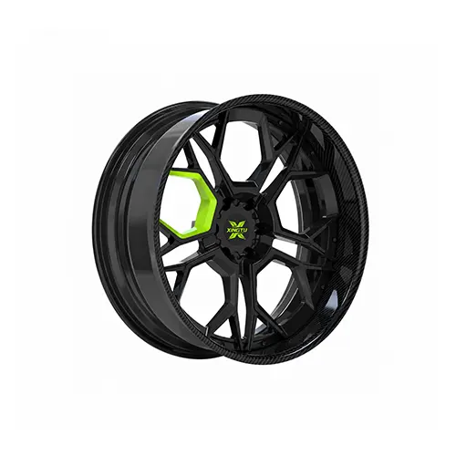 FJ Cruiser custom wheel with gloss black web-spoke forged face