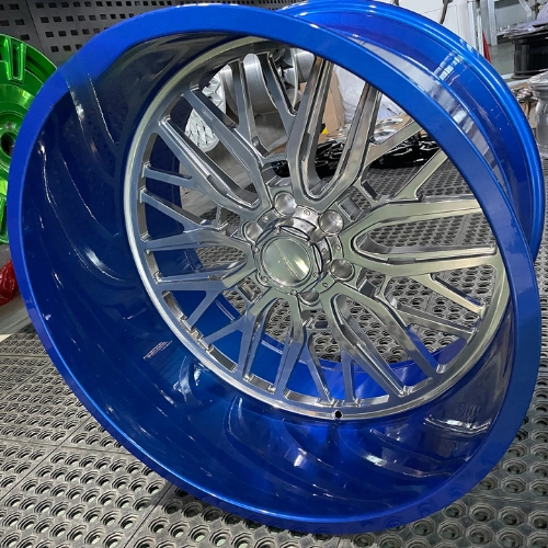 24x14 Escalade custom forged wheel with deep outer barrel