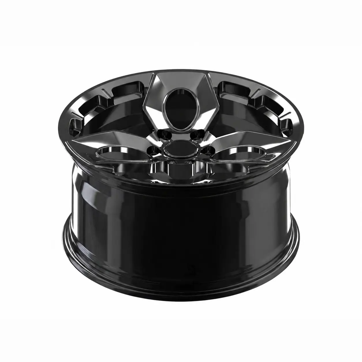 19 inch 3 spoke forged wheels with electroplated black finish and deep barrel