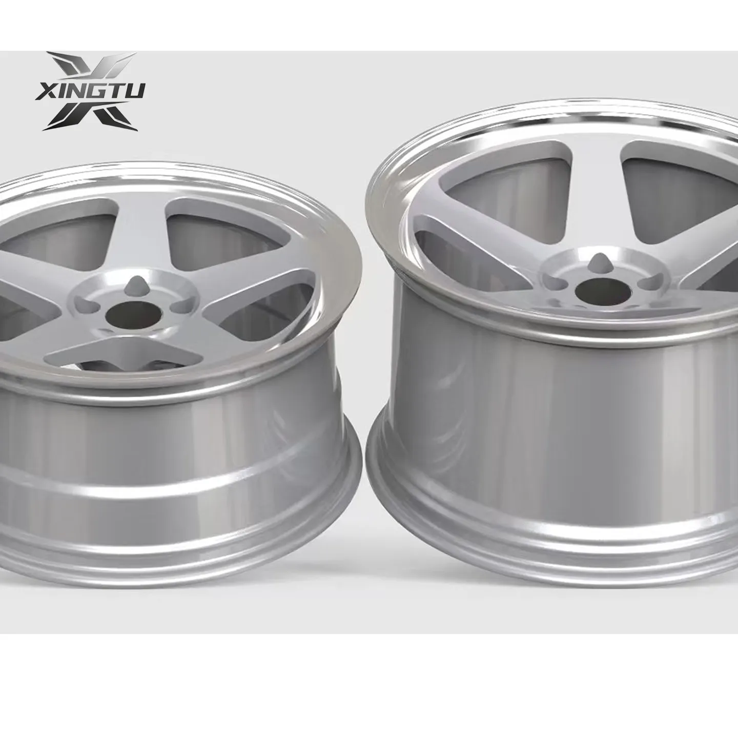Staggered Corvette Z06 forged monoblock wheels showing different barrel widths