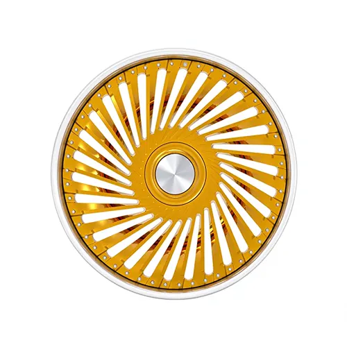 Buick LeSabre 2 piece forged wheels with gold electroplated turbine-spoke center