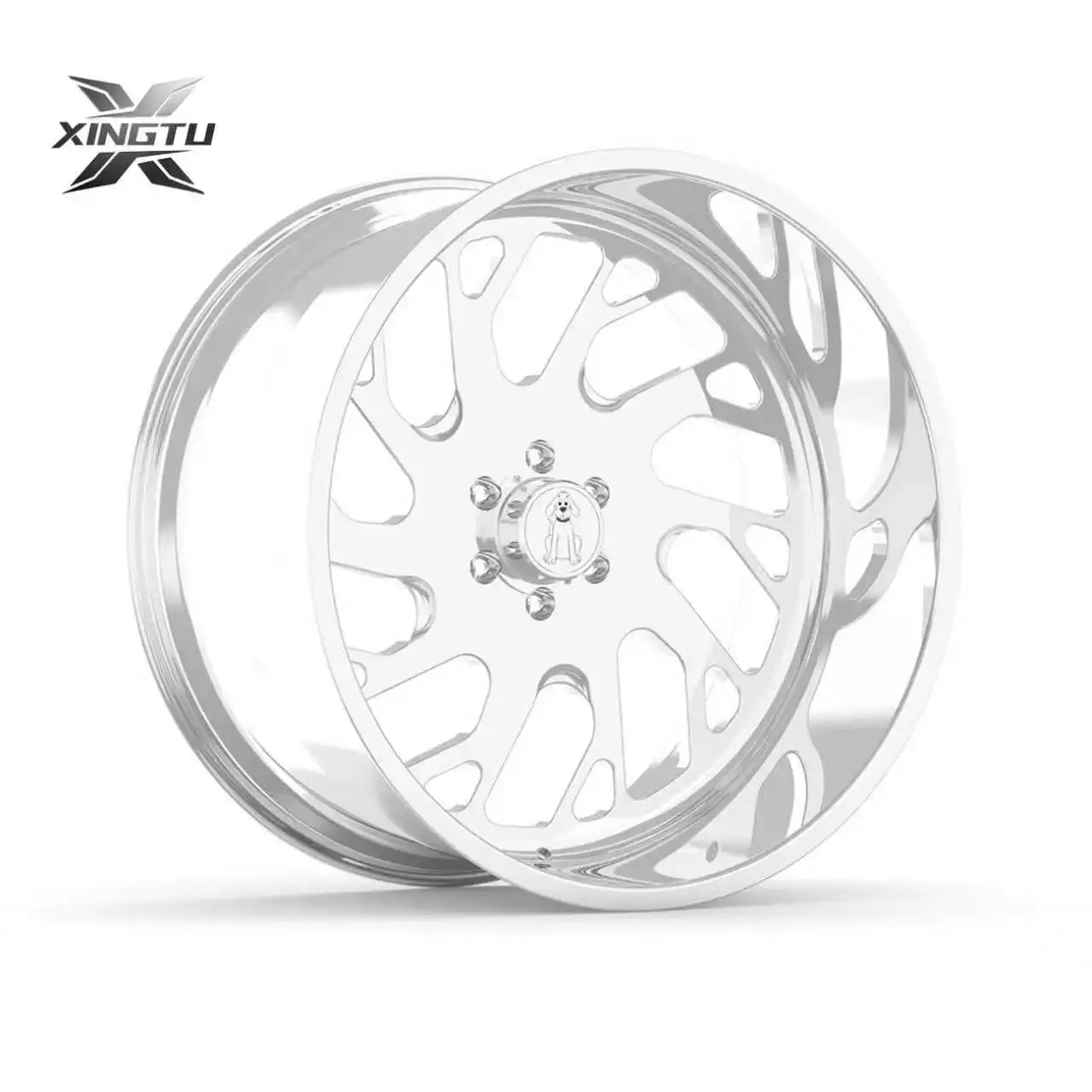 26 inch Silverado 1500 forged wheels with fully polished deep-dish design